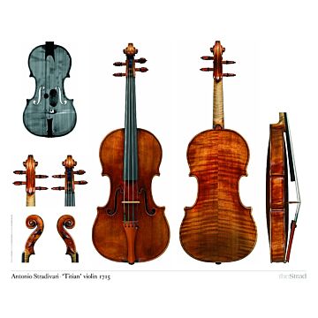Poster Stradivari violin, &quot;Titian&quot; 1715