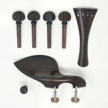 set violino English cordiera tonda palissandro/ebano