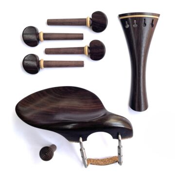set violino English cordiera tonda palissandro/bosso