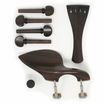 set violino English palissandro/ebano, mentoniera Strad