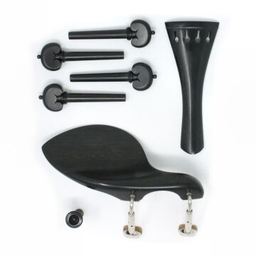 set violino cuore cordiera tonda ebano/ebano