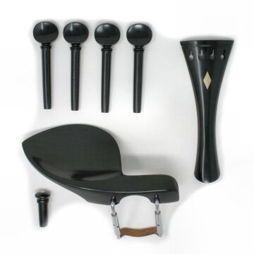 set viola ebano con inserti ottone