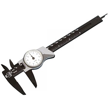 M&amp;W Caliper Black Plastic with Clock 150mm