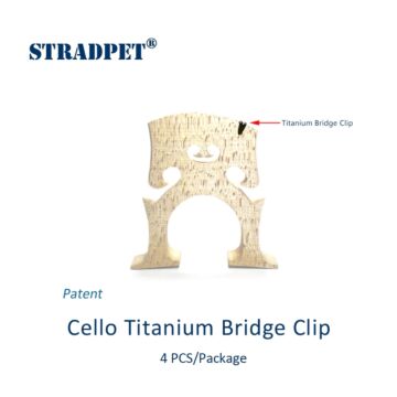 Titanium Cello Bridge Clip in gun gray, 4 pcs set