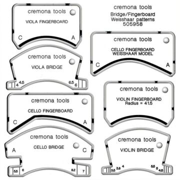 Bridge/Fingerboard Weisshaar Patterns, Set 7 pcs