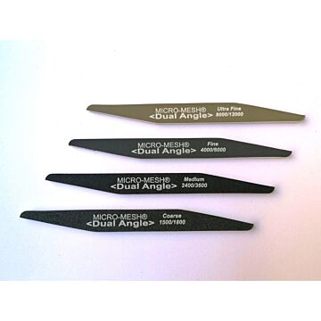 Micro-Mesh&reg; lime con punta doppia grana, set x 4