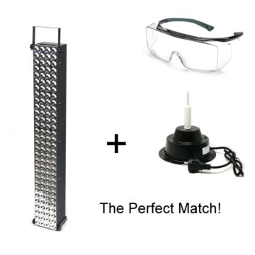 lampada UV 365nm + motorino + occhiali