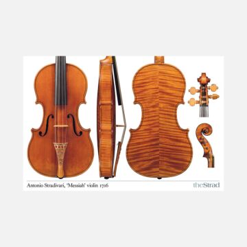 Poster Stradivari violin, &quot;Messiah&quot; 1716