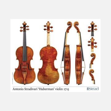 Poster Stradivari violin, "Huberman" 1713