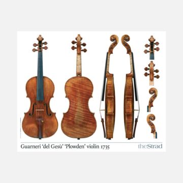 Poster Guarneri del Ges&ugrave; violin, &quot;Plowden&quot; 1735