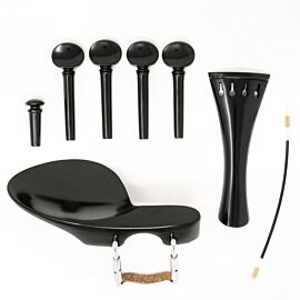 set violino Standard ebano, cordiera tonda + reggicordiera
