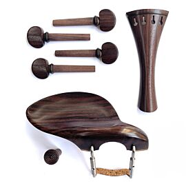 set violino English palissandro/ebano, mentoniera Strad