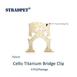 protezione tacche ponticello cello titanio gun gray, setx4